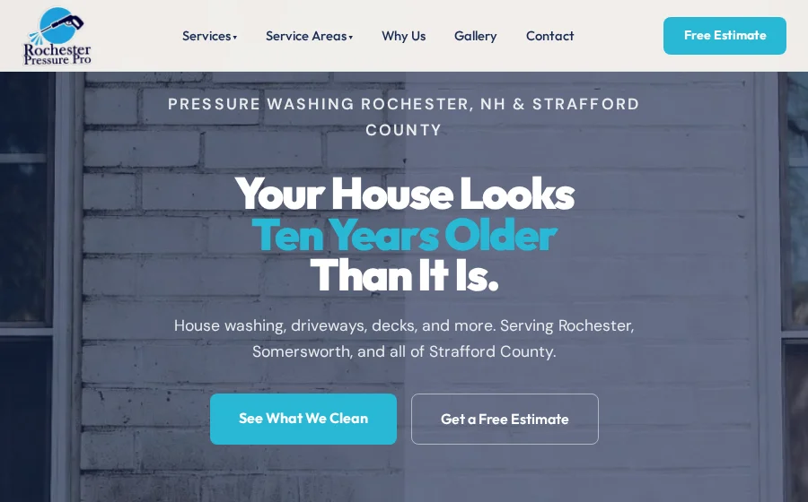 Rochester Pressure Pro website screenshot